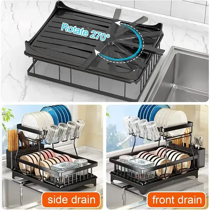 Metal Kitchen Countertop Dish Drying Rack
