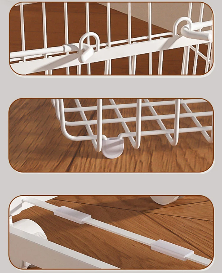 Bathroom Storage Iron Laundry Basket With Wheels
