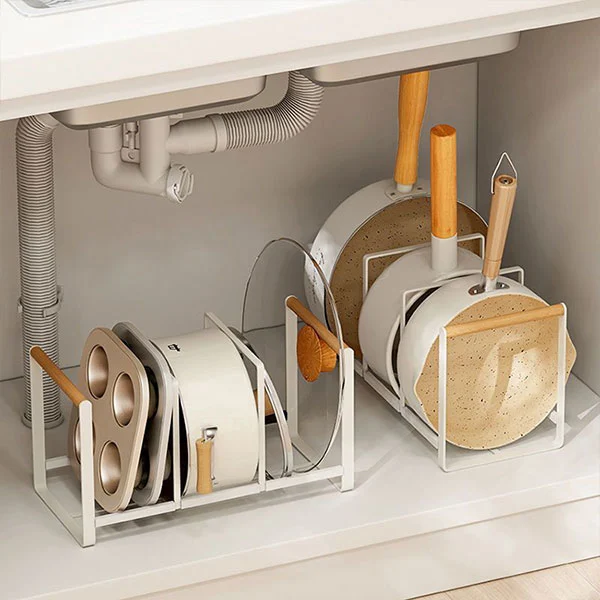 Metal Pot Lid Organizer Rack