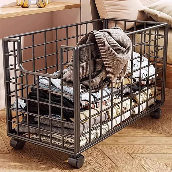 Portable Grid Laundry Basket